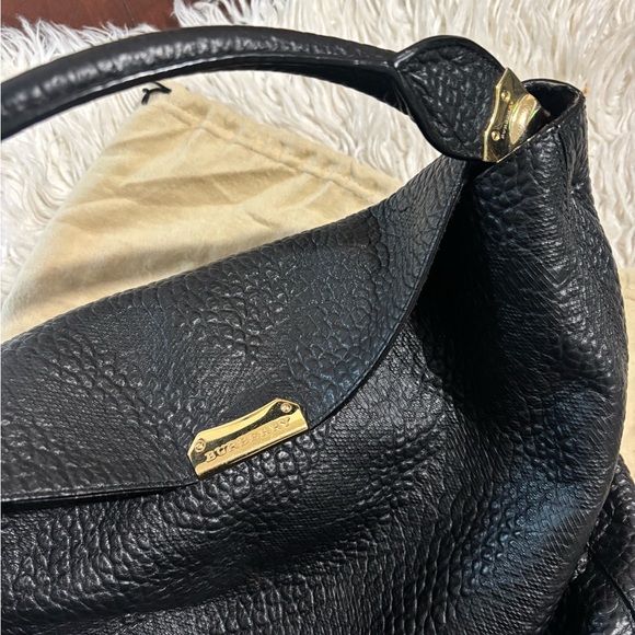 Burberry Textured Black Hobo Bag - Picture 6 of 8
